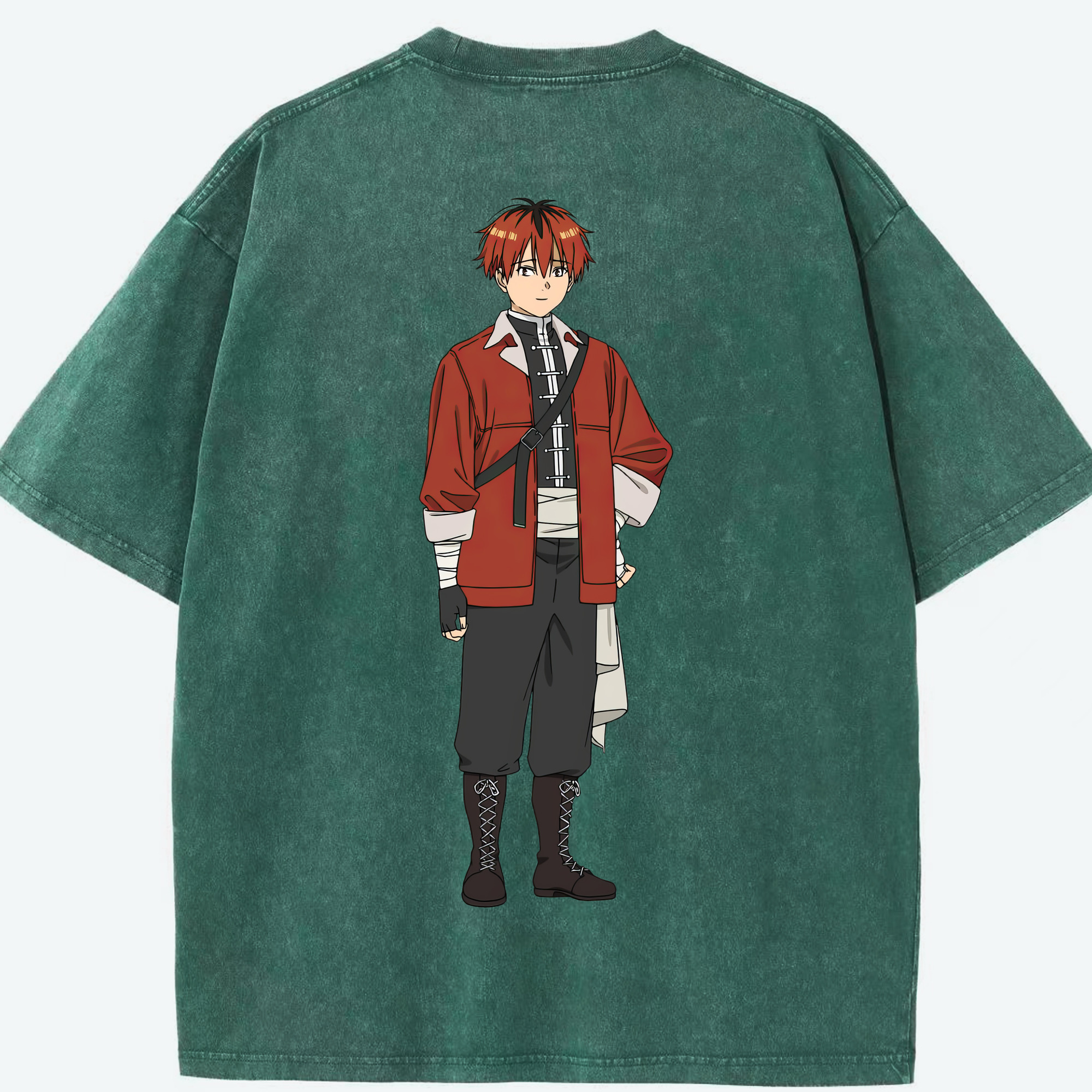 （画像用） 葬送のフリーレン Frieren 綿100% ヴィンテージ風 半袖Tシャツ（背面プリント）